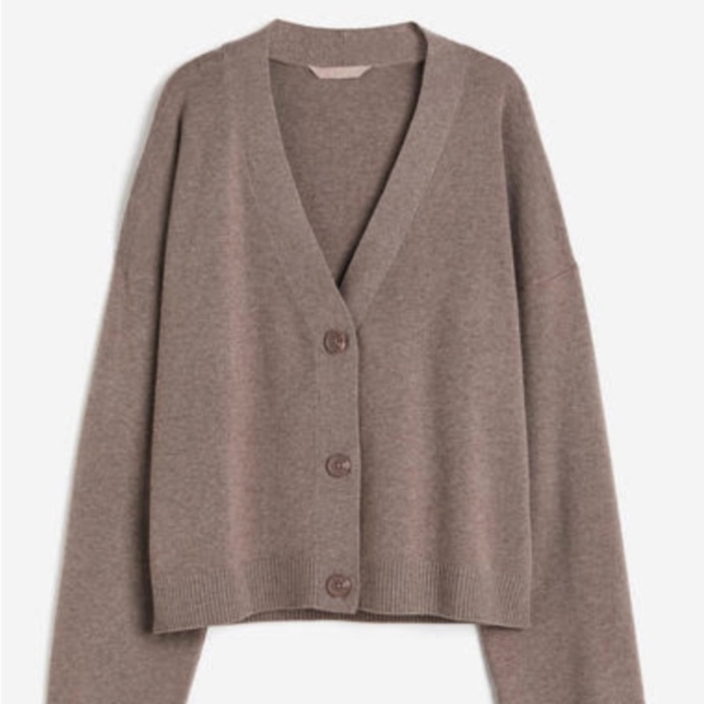 H&M Brown Fine Knit Cardigan